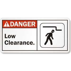   Low Clearance (with graphic) Aluminum Sign, 10 x 5