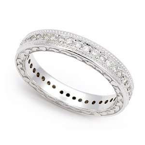   Pave set Diamond Eternity Wedding Band Ring (G H/SI, 2/5 ct.), 4.5