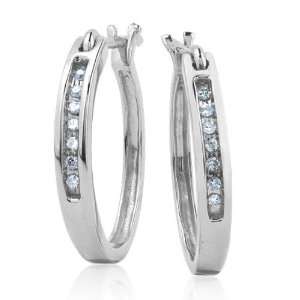  Diamond Hoop Earrings 1/20ctw Jewelry