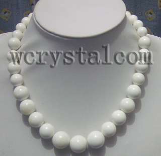 gradual round white seawater giant clam shell necklace  