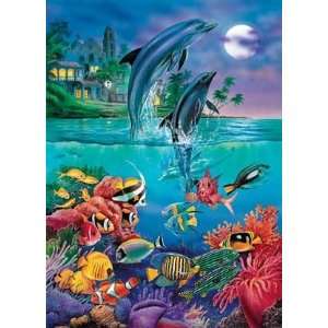  Mini In the Moonlight Dolphin 1000pc Jigsaw Puzzle Toys & Games