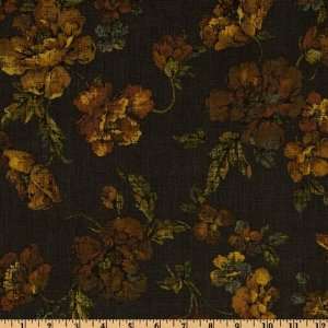  44 Wide Indian Summer Floral Chocolate Fabric By The 