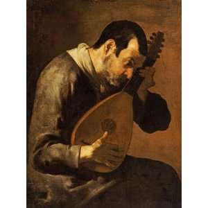  The Sense of Hearing; a Man Playing a Mandolin Arts 
