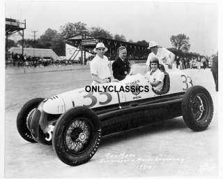 1940 REX MAYS BOWES SEAL SP. INDY 500 AUTO RACING PHOTO  
