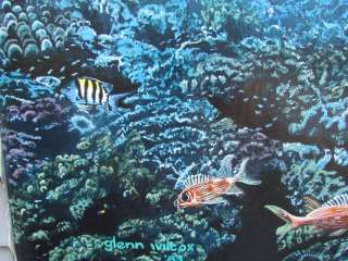 US Virgin ISland Ocean Sea Life Painting, Glenn Wilcox  