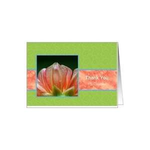  Customizable Thank You Vibrant Orange Flower Petals Card 