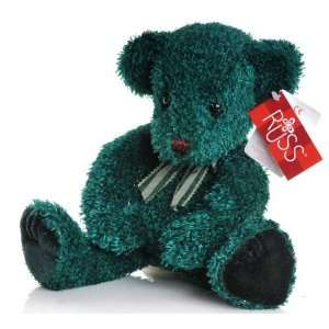 Bear named Spruce 12 inch dark green sparkle plush with a Green Bow 