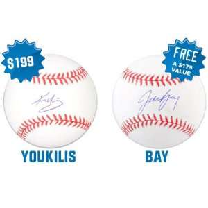  Kevin Youkilis Autographed Baseball Kit with a FREE Jason 