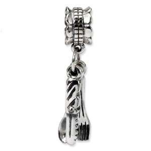  Sterling Silver Reflections Tableware Dangle Bead Jewelry