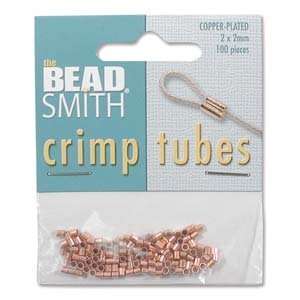   Copper Plated Crimp Beads 2 X 2mm (100 Crimps) Arts, Crafts & Sewing