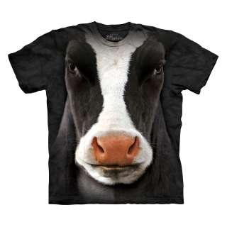 New BLACK COW FACE T Shirt  