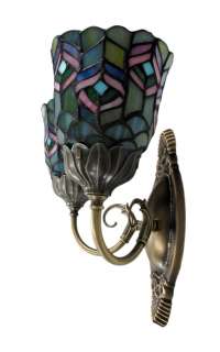 Stained Glass Tulip Design 2 Light Wall Sconce  