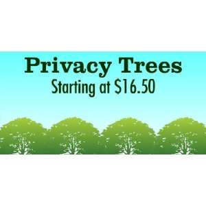  3x6 Vinyl Banner   Privacy Trees For Sale 