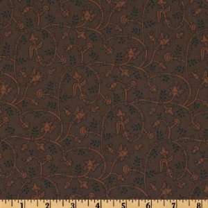   44 Wide Harlee Vines Brown Fabric By The Yard Arts, Crafts & Sewing