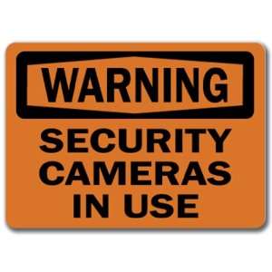 Warning Sign   Security Cameras In Use   10 x 14 OSHA 