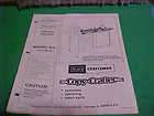 1984  CRAFTSMAN OWNERS MANUAL COPY CRAFTER MODEL 