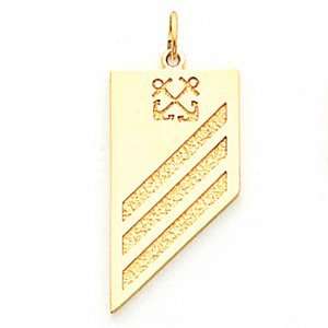  1 1/8in US Navy Seamen Pendant   10k Yellow Gold Jewelry