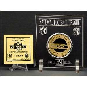  Seattle Seahawks 24KT 2007 Gold Game Coin in Archival 