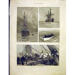  War Manoeuvres Ironclad Sea Boats Ship Print 1887