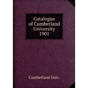  Catalogue of Cumberland University. 1901 Cumberland Univ. Books