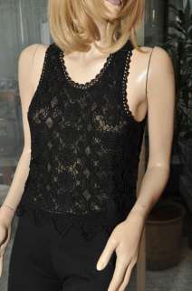 hand crochet top or camisole lined size s m l