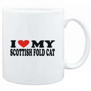    Mug White  I LOVE MY Scottish Fold  Cats