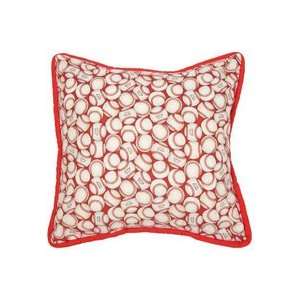    American Pastime 14 Red Baseball Throw Pillow