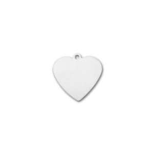   Silver 16x16mm Heart Shaped 24 gauge Tag Charm Arts, Crafts & Sewing
