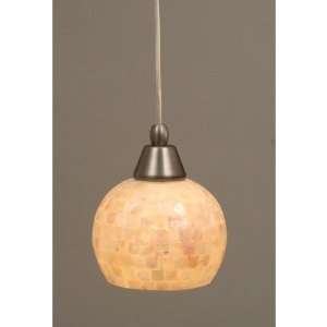  Any Cord Mini Pendant with 6 Seashell Glass Shade Finish 