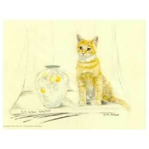  Ginger Cat Mounted Limited Edition Signed Print Gill Evans 