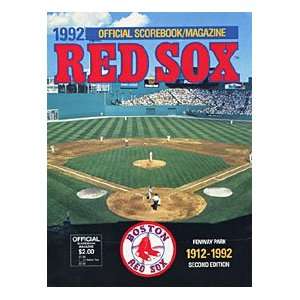 Boston Red Sox Unsigned 1992 Baseball 2nd Edition Scorebook  