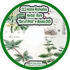 111 Home Remedies Herbal Rare “Out of Print” e Books DVD