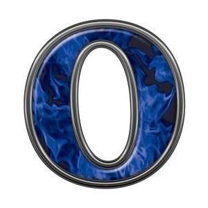 com Reflective Letter O with Inferno Blue Flames   6 h   REFLECTIVE 