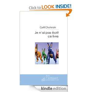   ce livre (French Edition) Cyrill Chatelain  Kindle Store