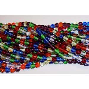  Rainbow MIX Czech 6mm Druk Beads Q.50 Arts, Crafts 