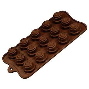  Fat Daddios Silicone 15 Piece Spiral Cone Chocolate Molds 