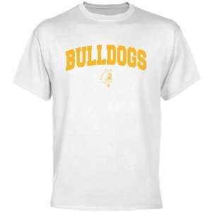  NCAA Ferris State Bulldogs White Logo Arch T shirt Sports 