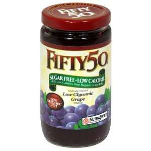  Fifty 50, Grape Sugarless, 12 OZ (Pack of 12) Health 