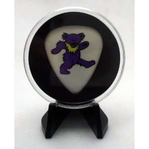 Grateful Dead Purple Dancing Bear Guitar Pick With MADE IN USA Display 