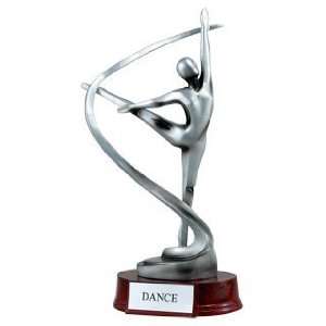  Dance Trophies   11 inches Silver Resin Dance Figure 