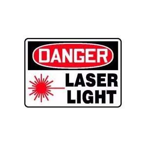 DANGER LASER LIGHT (W/GRAPHIC) 10 x 14 Aluminum Sign 