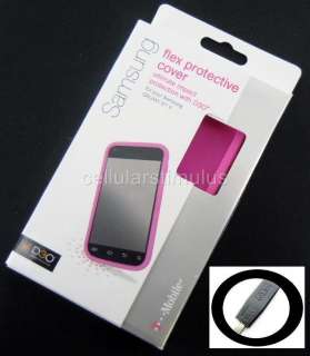 OEM T Mobile D3O Pink Flex Hard Gel Case Samsung Galaxy S II T989 