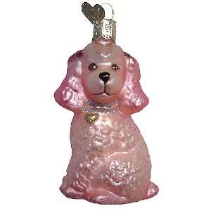  Pink Poodle Dog Old World Glass Christmas Ornament #12152 