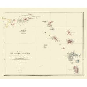  LEEWARD ISLANDS (CONTAINING THE VIRGIN ISLANDS) MAP 1842 