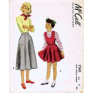   7341 Sewing Pattern Girls Skirt Jumper Size 7 Arts, Crafts & Sewing