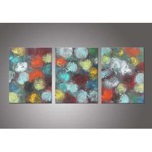  Painting Title Positive Energy   14x33 Inch Triptych 