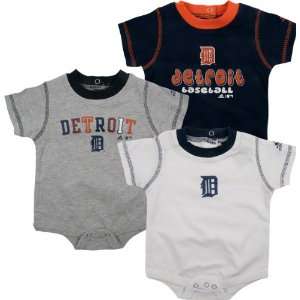  Detroit Tigers Adidas 3 Piece Newborn/Infant Body Suit Set 