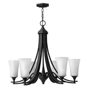   4636TB Brantley 6  Light Chandelier in Textured Bla