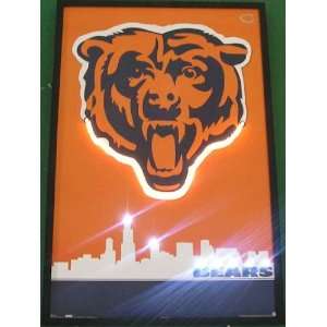  Chicago Bears Neon/LED Poster