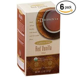 Davidsons Tea Red Vanilla, 25 Count Tea Grocery & Gourmet Food